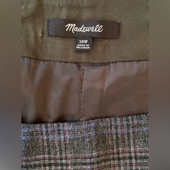 NWOT Madewell Plus Wool-Blend Mini Skirt - Gray and Blue - Size 2X - Picture 6 of 8